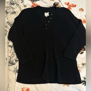 Black Button-Up Sweater